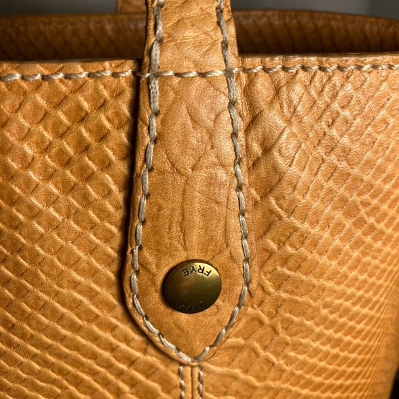 FRYE MELOSSA FLORAL MOC CROC Tan Leather Tote Bag - Picture 5 of 10